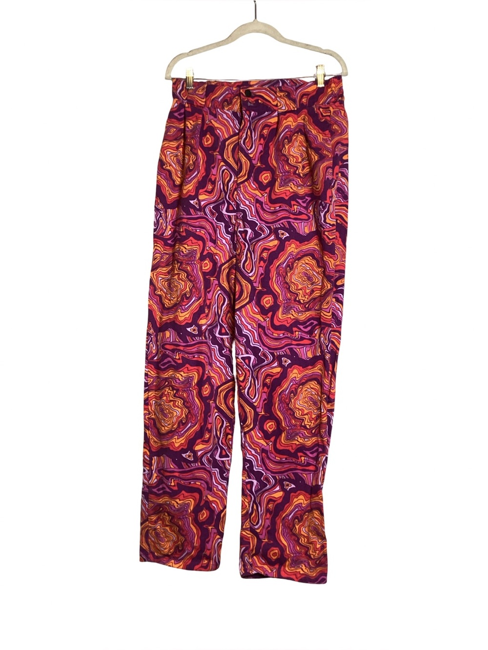 Lucy & Yak psychedelic colorful boho organic cotton pants Sz32/L